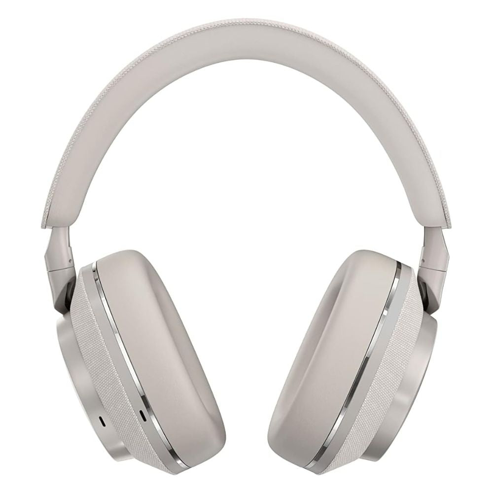 White over-ear headphones on a white background bowers & wilkins px7 S2